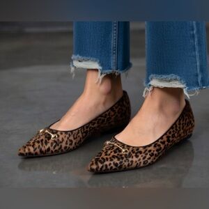 J.McLaughlin Ayelet Pony Hair Flats in Leopard